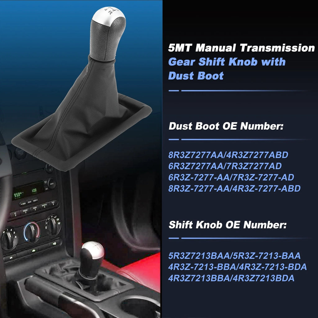 5MT Shift Knob Dust Boot for Ford Mustang (2005–2009)