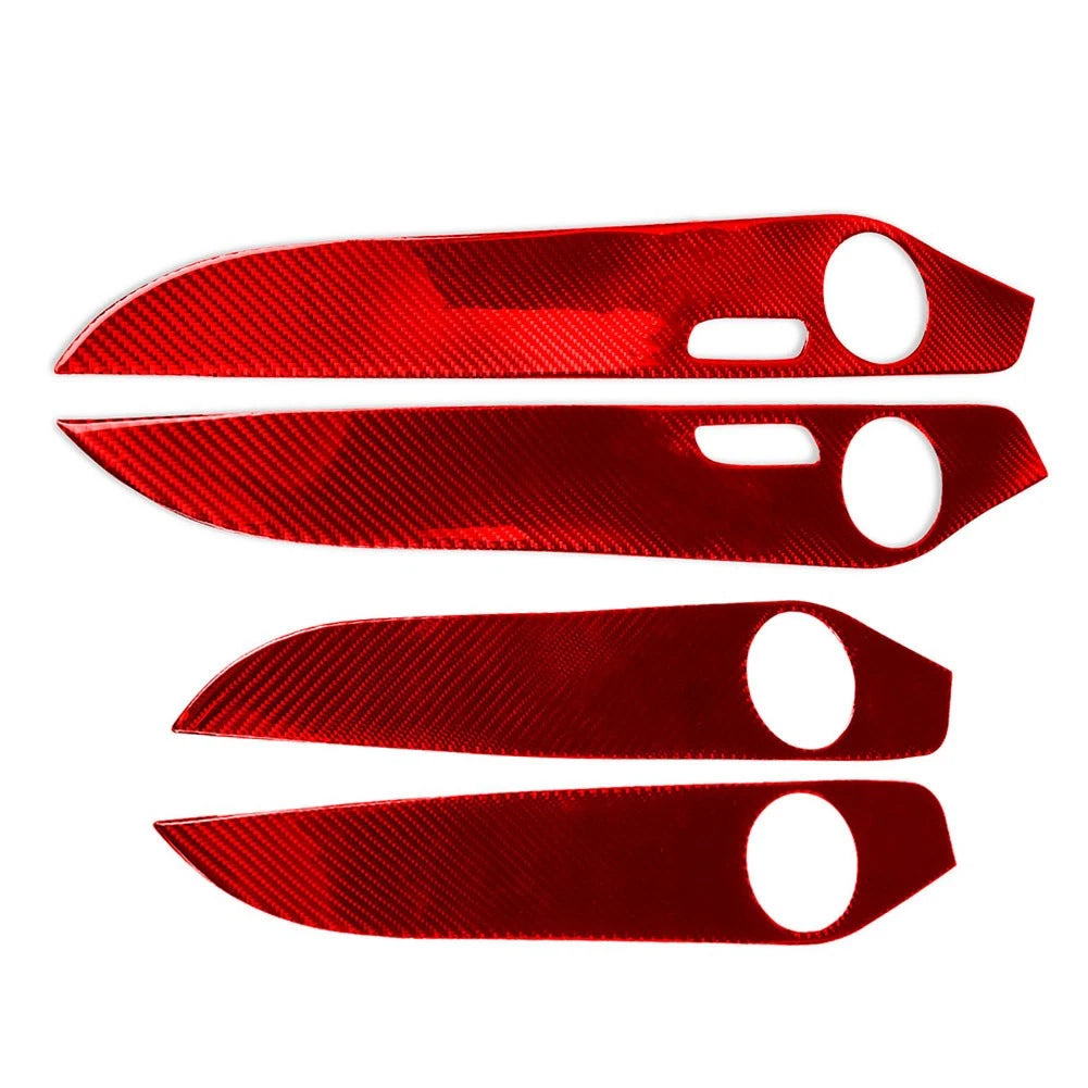 Inner Door Panel Cover Trim for Benz C Class W205 (2014–2021) & GLC X253 (2016–2021) Red