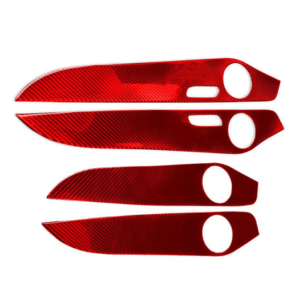 Inner Door Panel Cover Trim for Benz C Class W205 (2014–2021) & GLC X253 (2016–2021) Red