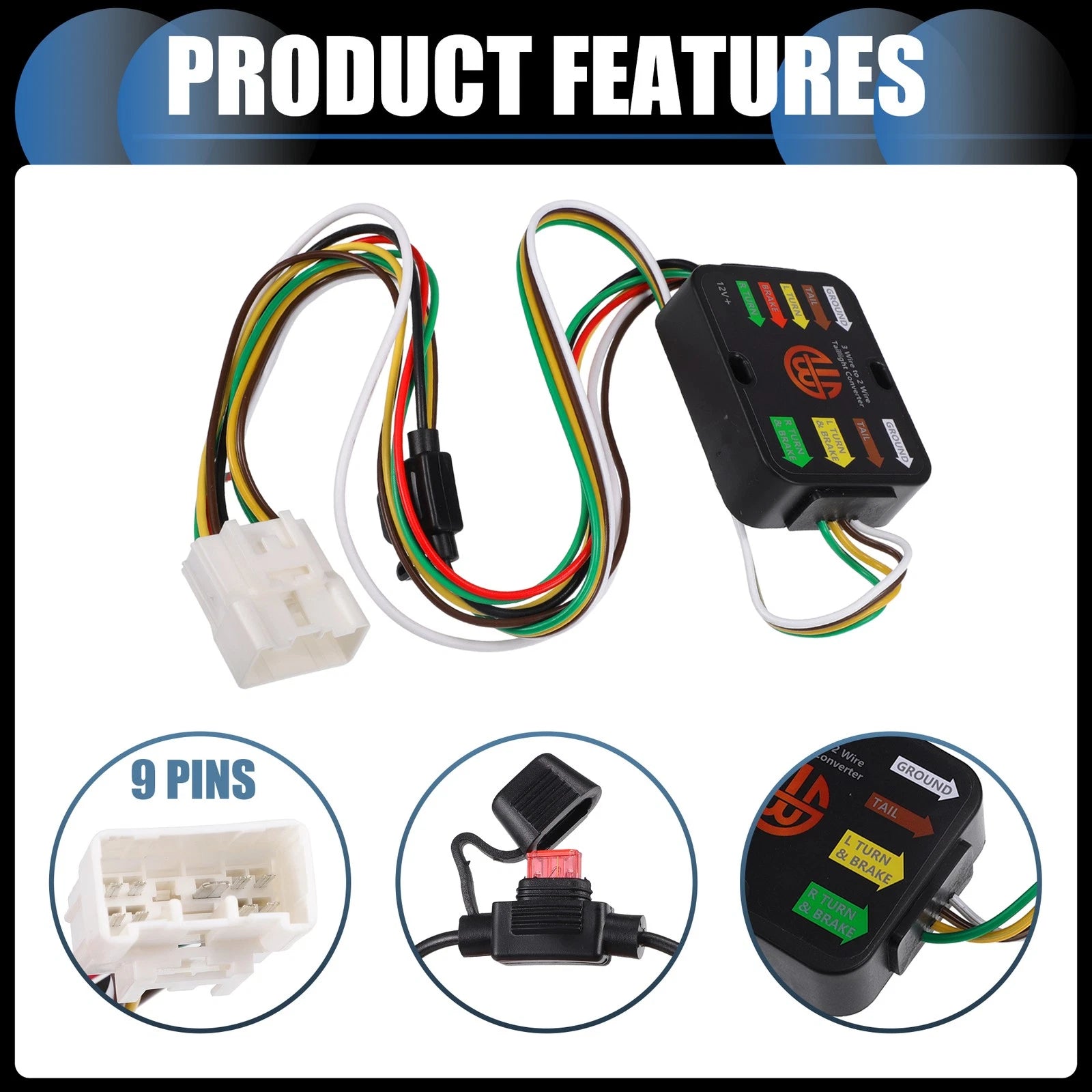 4-Way Flat Trailer Wiring Harness for Toyota Highlander (2020–2021)