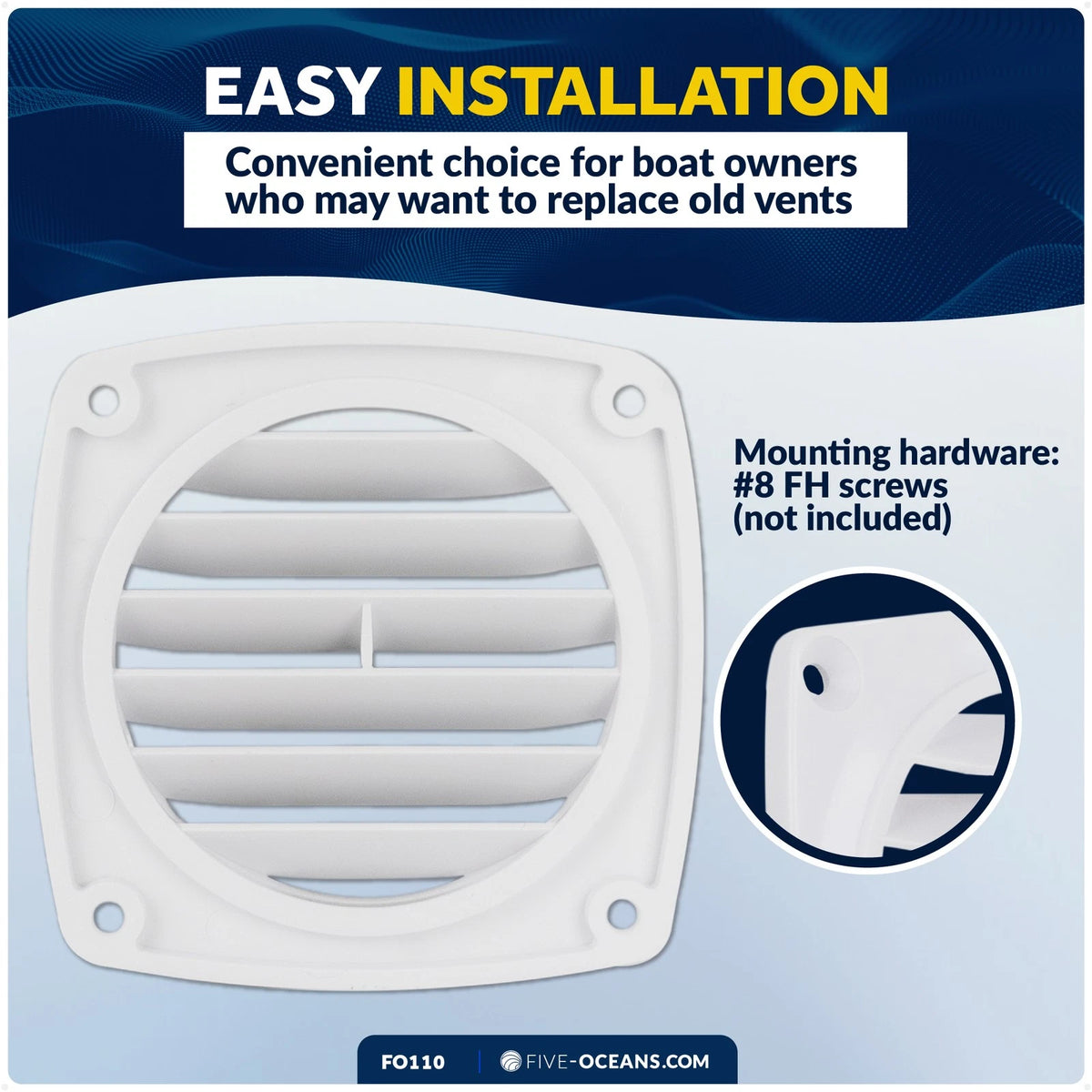 6-Slotted Louvered Flush Hose Ventilators for Universal Applications (3-Inch)