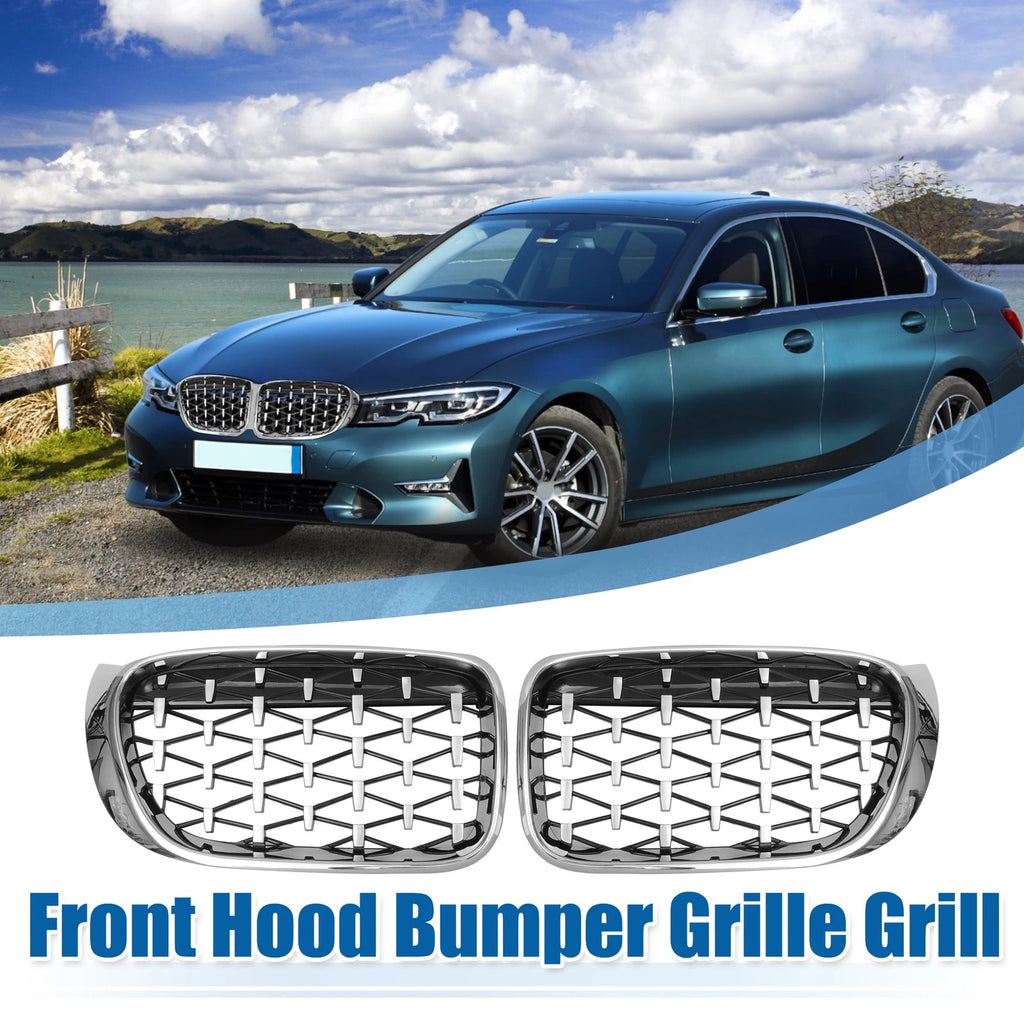 Front Hood Bumper Grille Pair Replacement for BMW X3 F25 (2014–2017)