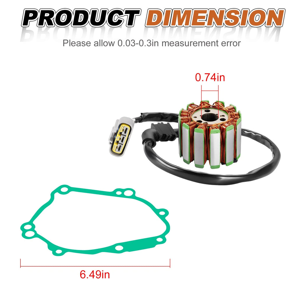 Magneto Stator Cover Gasket Repair Kit for Yamaha YZF-R1 FZ8 FZ1 (2002–2023)