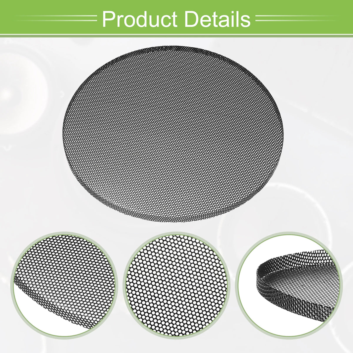 6.5" Steel Speaker Mesh Grille for Car Subwoofer (173mm x 6.5mm) Black