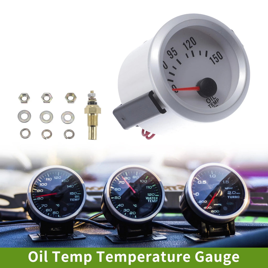 2" Oil Temp Gauge Meter Kit for Universal Applications (52mm)