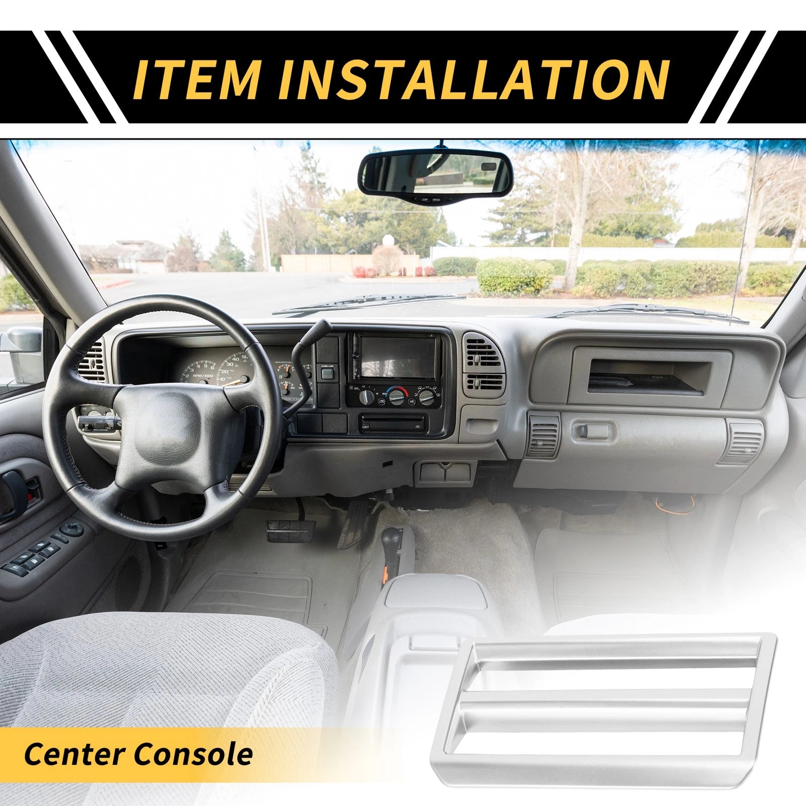 Side Console Headlight Switch Button Panel Cover for Toyota Tundra (2022-2024)