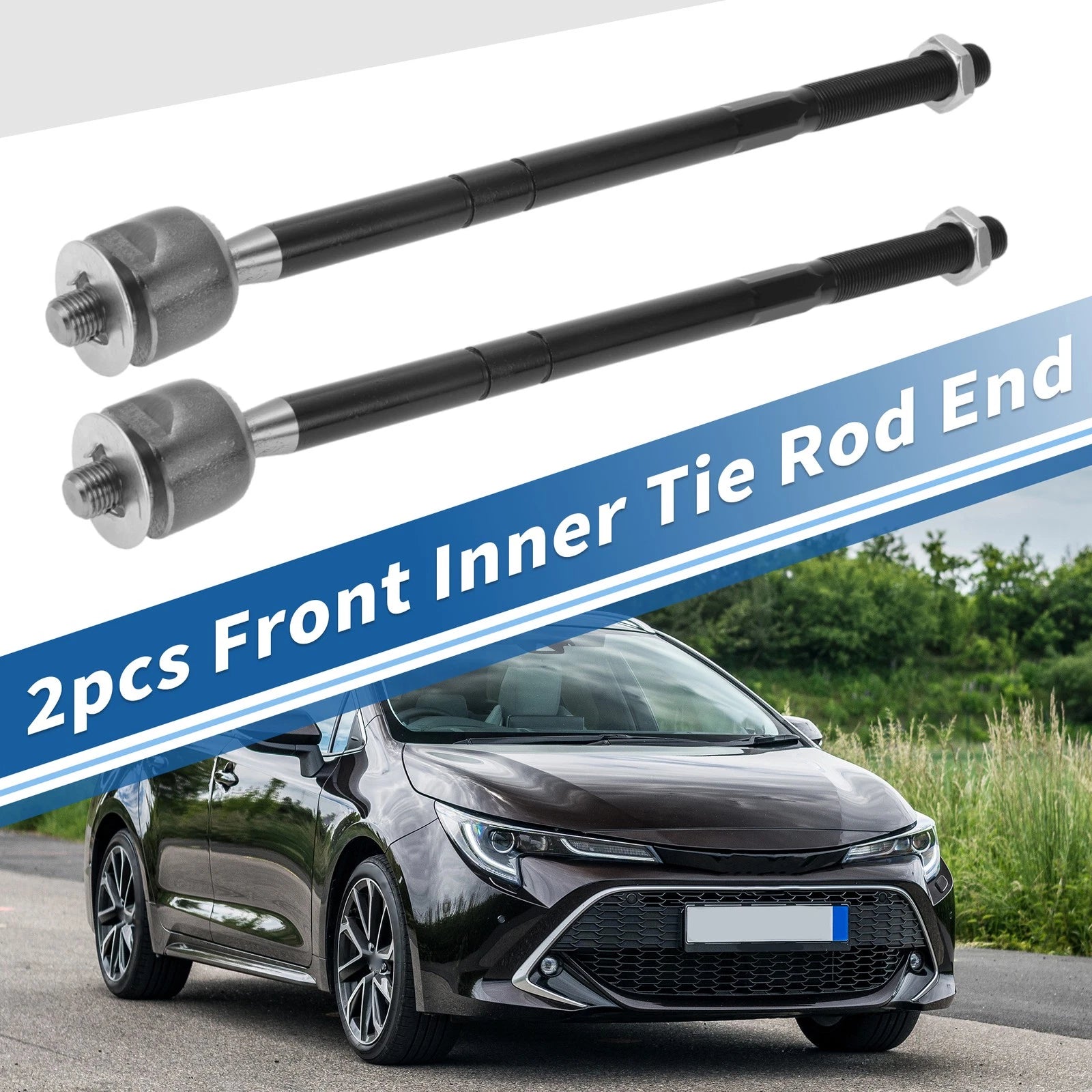 2 Pcs Front Inner Tie Rod End Links Replacement for Toyota Matrix (2003–2008)