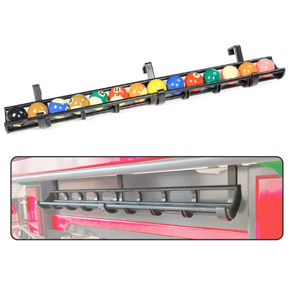 Snooker Ball Storage Rack Wall Mount 32.3x3.5 Inch Black Plastic