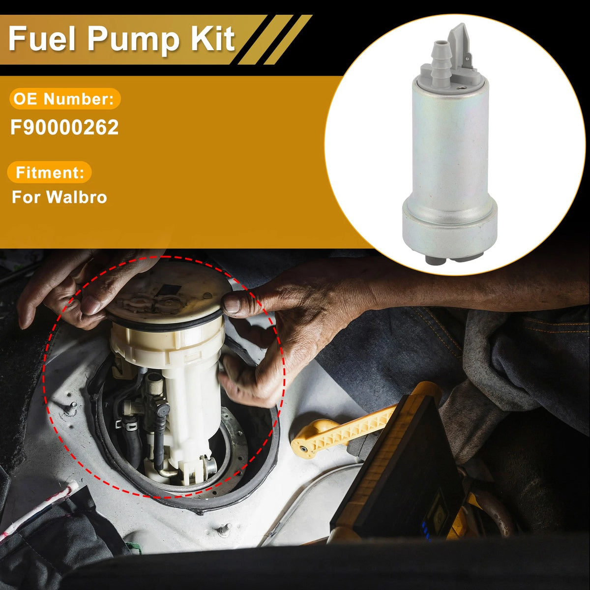 Fuel Pump Set for Walbro F90000262 (Metal Electric)