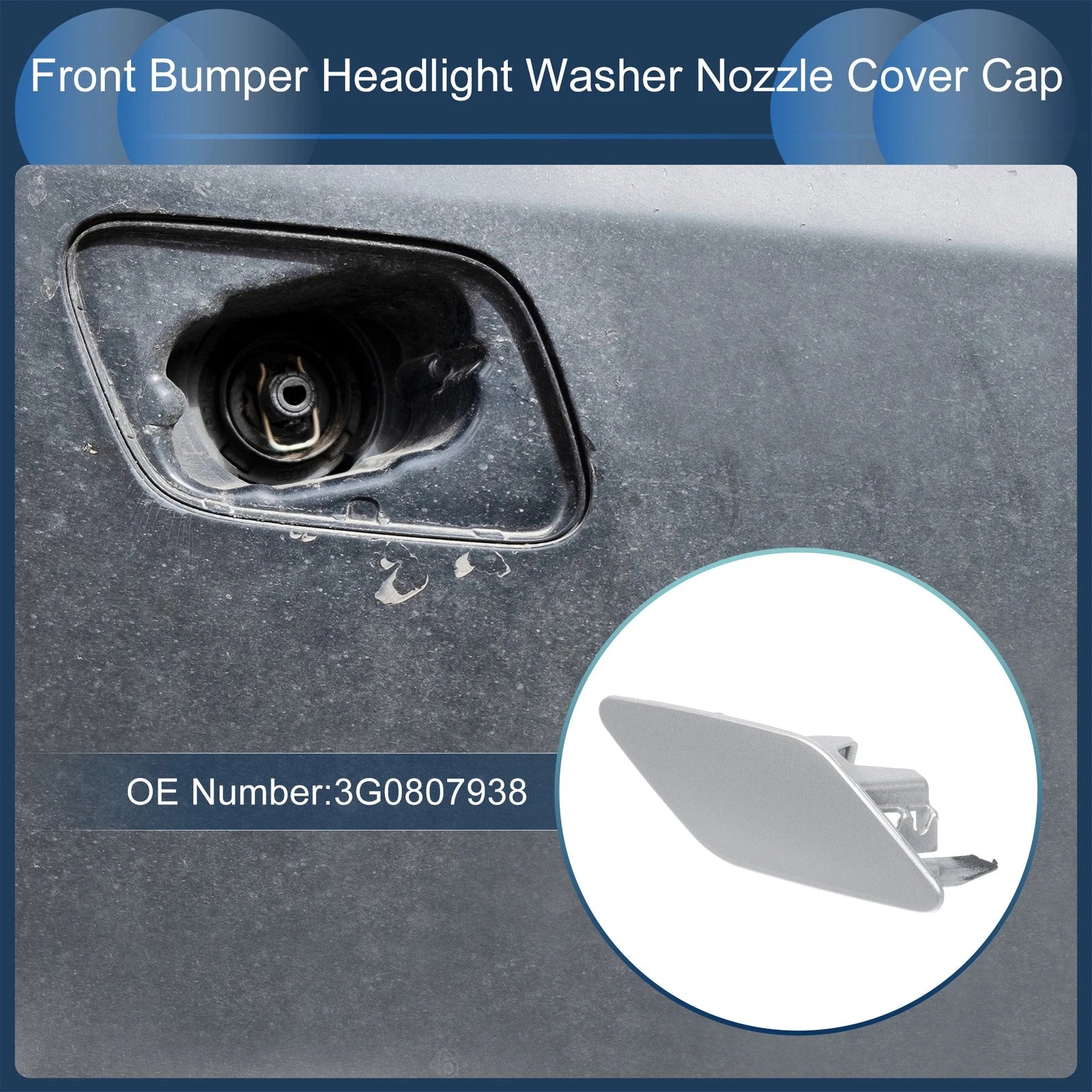Front Right Washer Nozzle Cover Cap for Volkswagen Passat B8 3G (2015–2021)