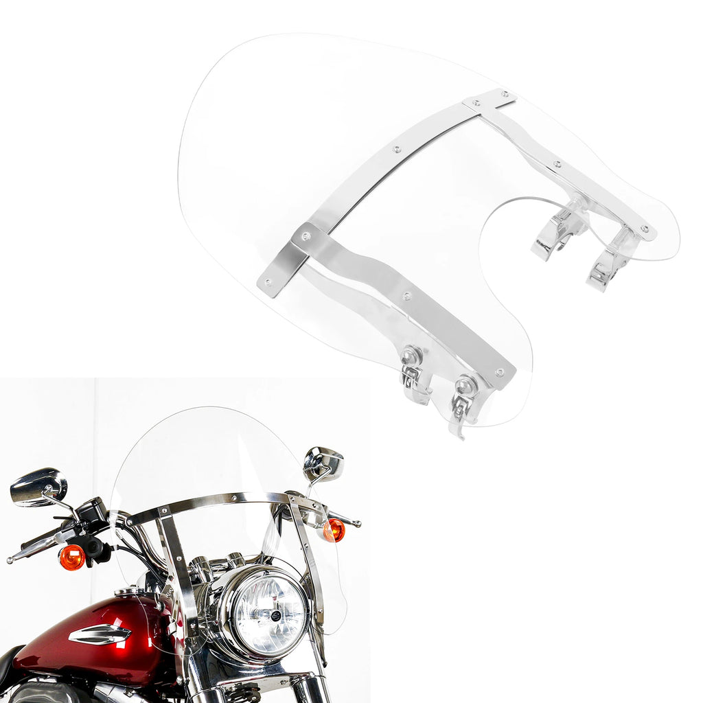 19" Windshield with Clamps for Harley Dyna (2006–2017)