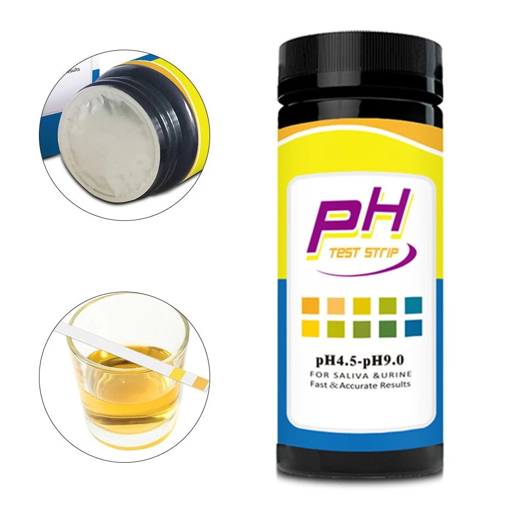 100 pcs pH Testing Strips for Various Substances (4-9 Range)