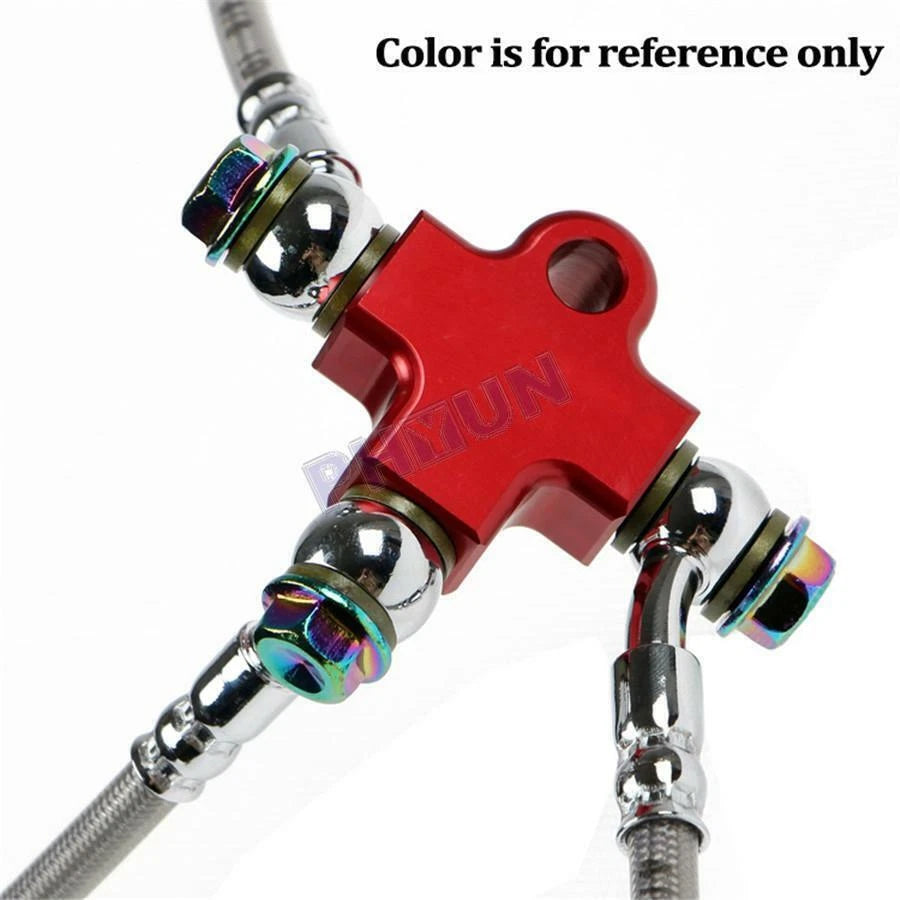 3 Way Hydraulic Brake Pipe Tee Connector for Motorcycle ATV