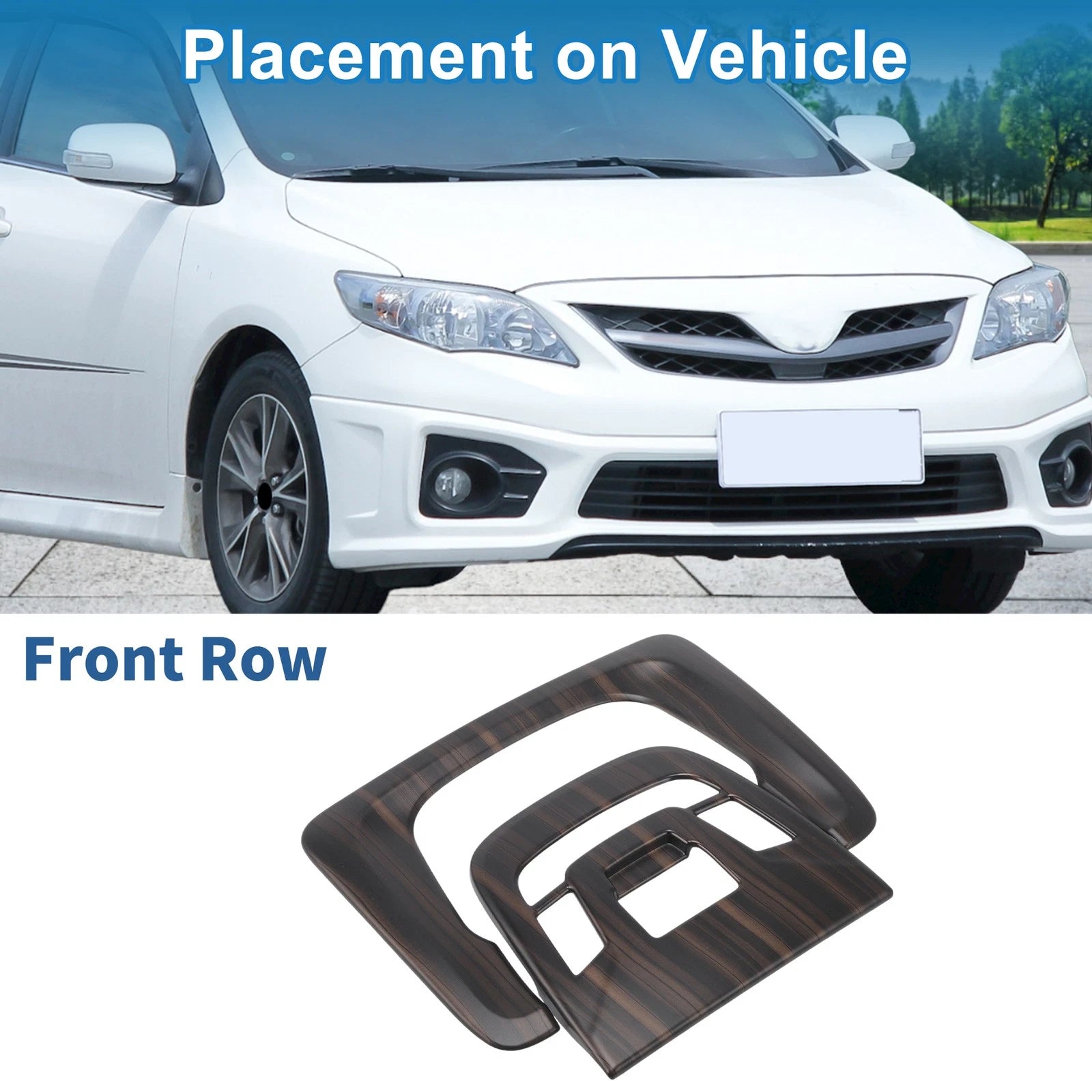 Front Row Headlight Trim Bezel Set ABS for Toyota Corolla (2022–2024)