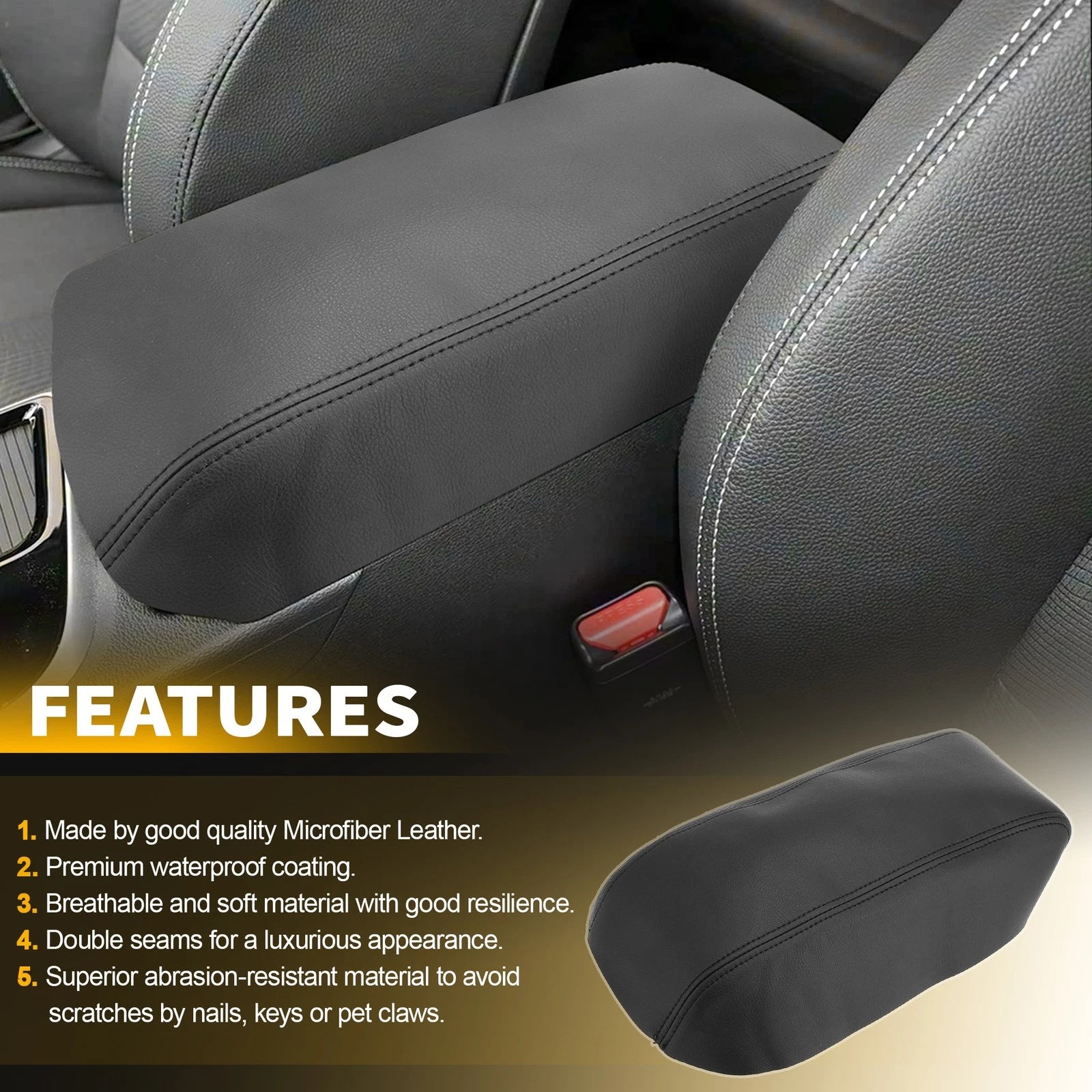 Center Console Arm Rest Lid Cover for Hyundai Sonata (2015–2019)