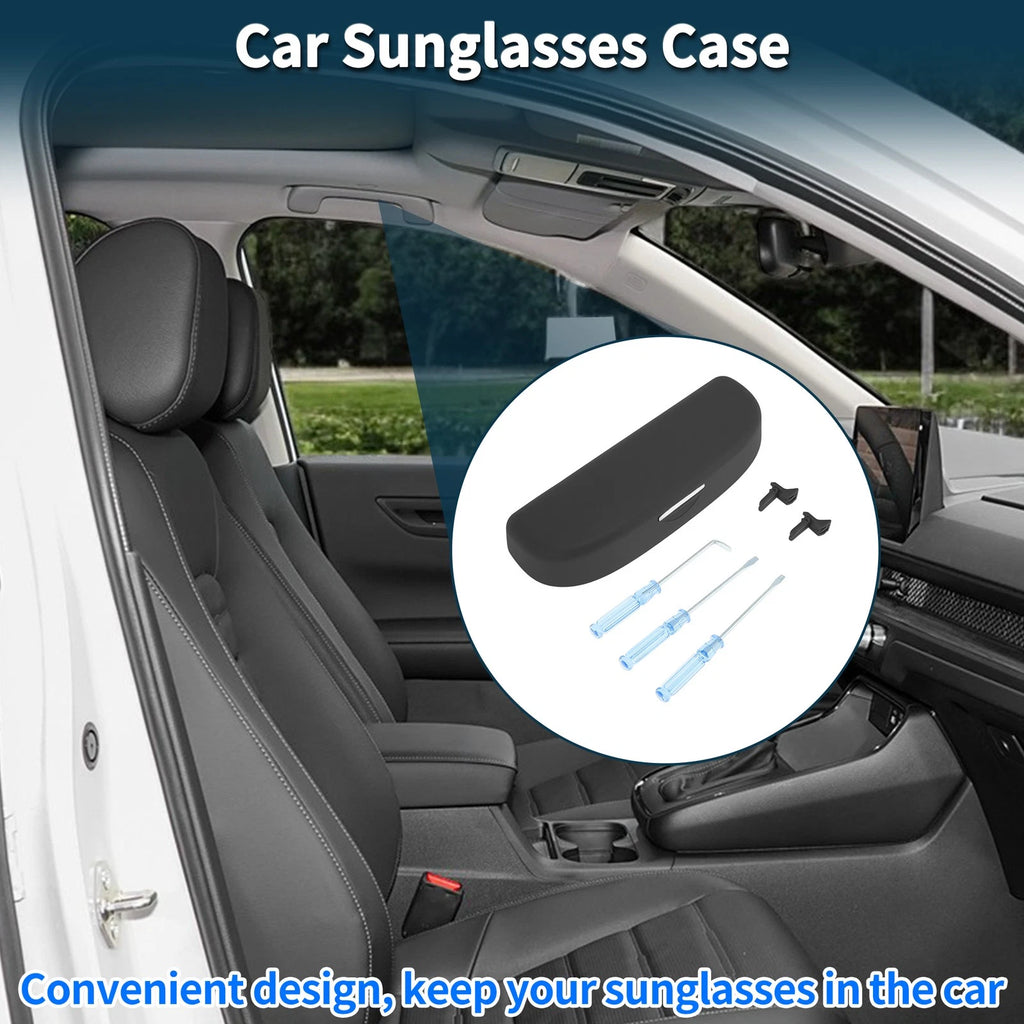 Car Sunglasses Case for Audi Q2 (2018–2020) Eyeglasses Holder Storage Black