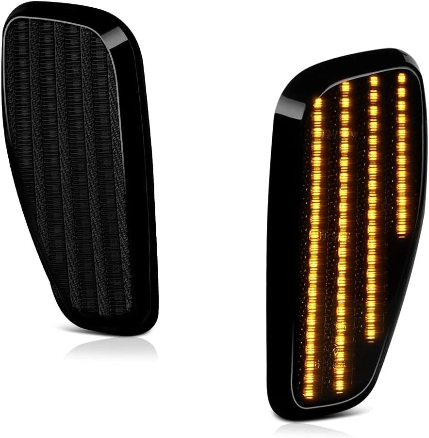 Pair of Smoked Front Side Marker Turn Signal Lights for Jeep Renegade (2015–2022)