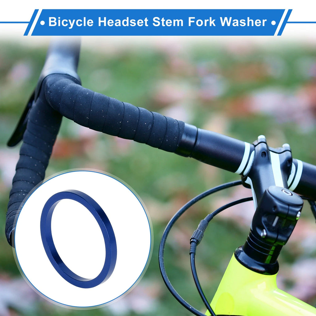 Headset Spacer 3mm Front Stem Fork Washer for 1-1/8" Aluminum Alloy Blue (Fits)
