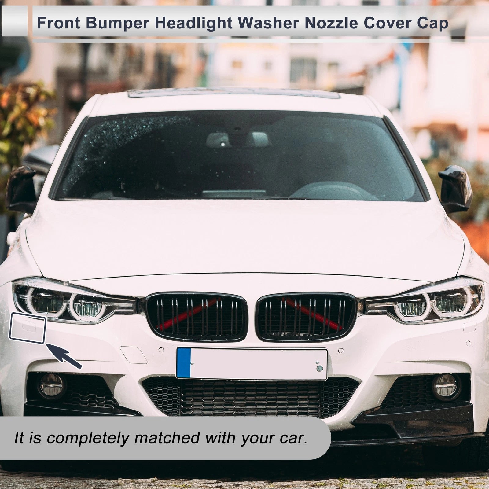 Headlight Washer Nozzle Cover Cap Front Right for BMW 320i (2006–2013)