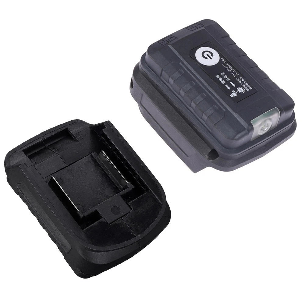 Dual Output USB Charger and LED Flashlight for Batteries