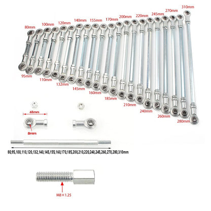 Steering Tie Rod Kit with Ball Joints for ATV Go Kart (M8)