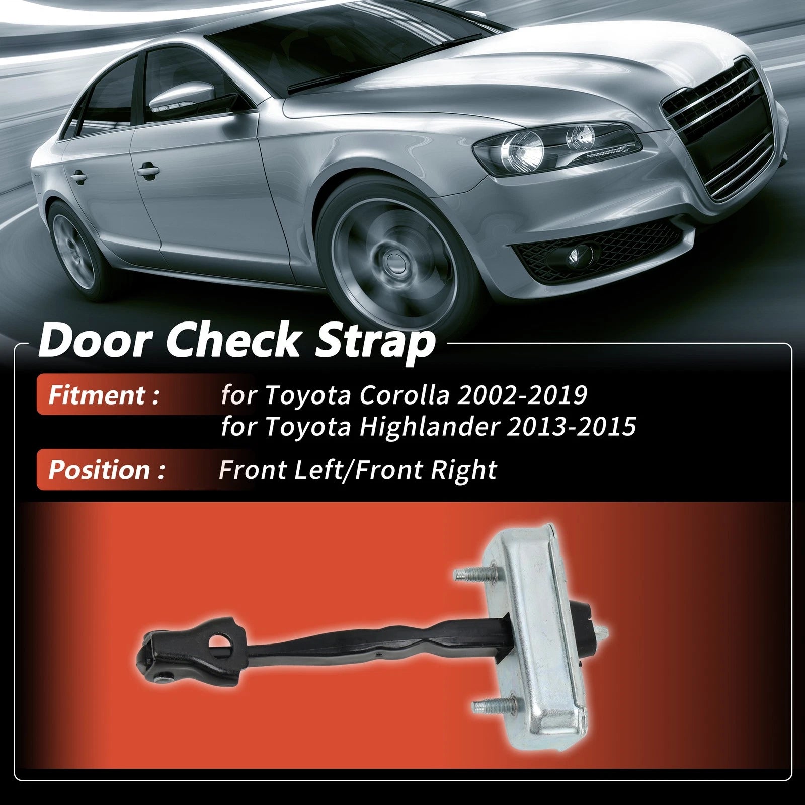 Door Check Strap Front Left or Right Replacement for Toyota Corolla (2002–2019)