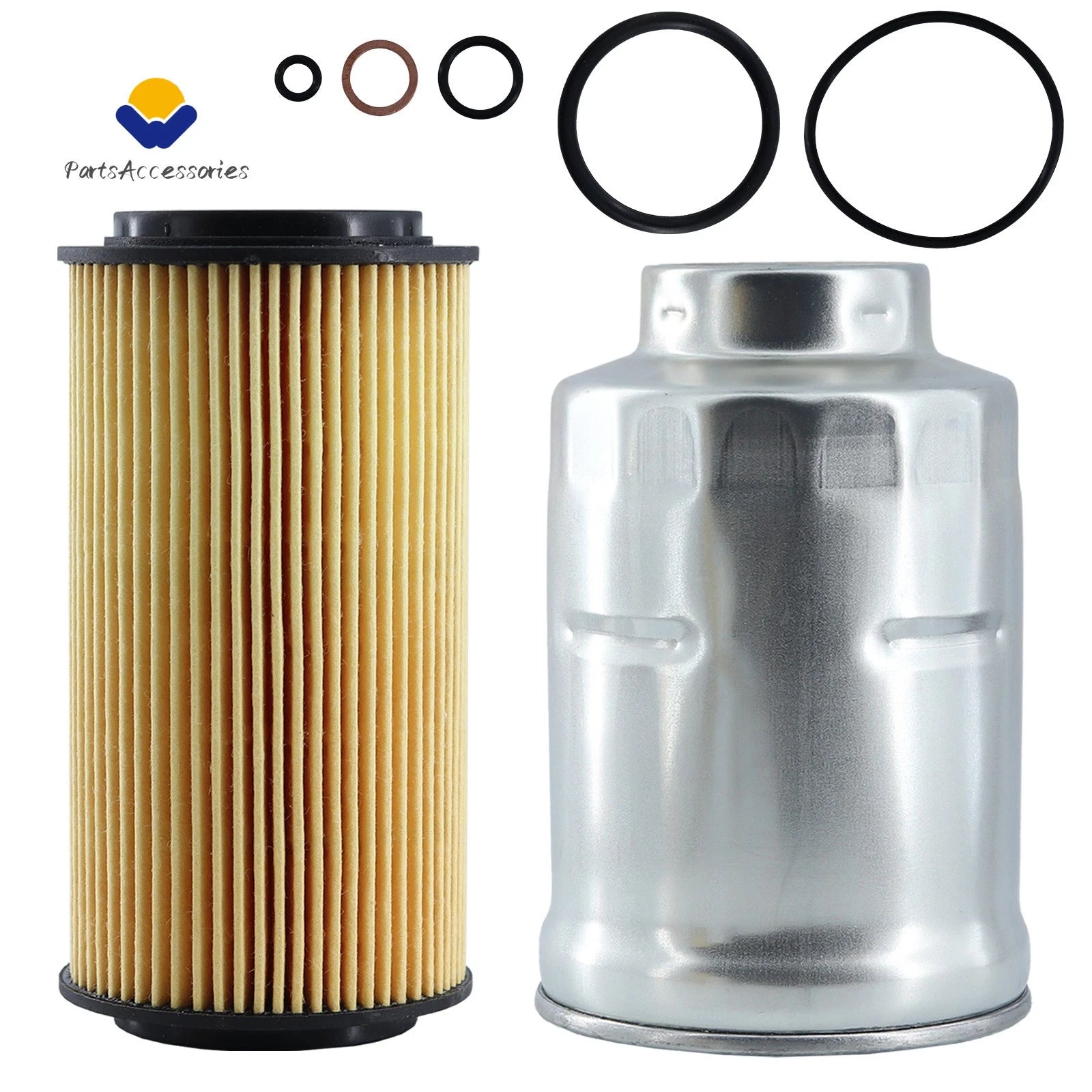 Set of 2 Diesel Fuel & Oil Filters for Kohler (ED0021753180-S, ED0021750010-S)