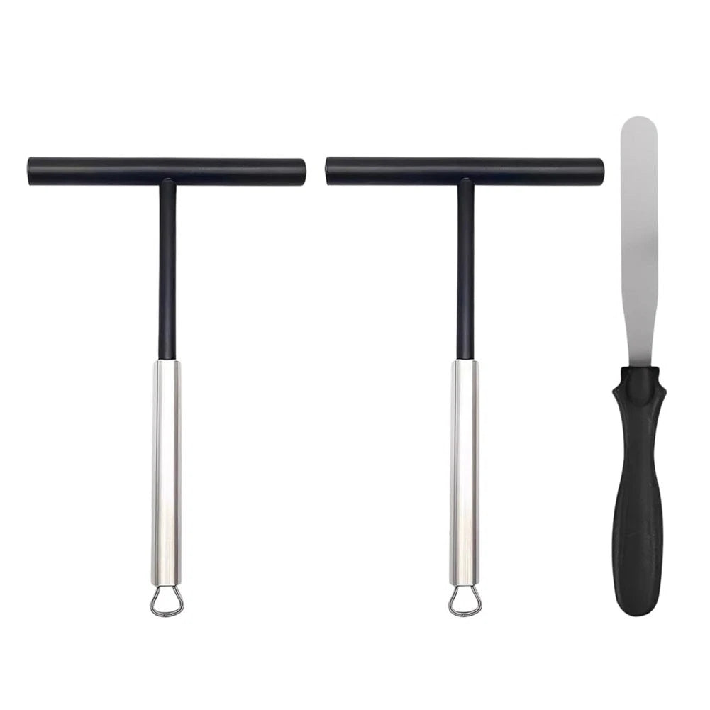 3X Stainless Steel Crepe Pancake Spreader for Baking Tasks
