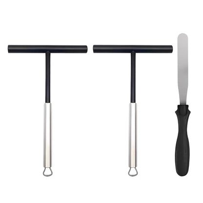 3X Stainless Steel Crepe Pancake Spreader for Baking Tasks