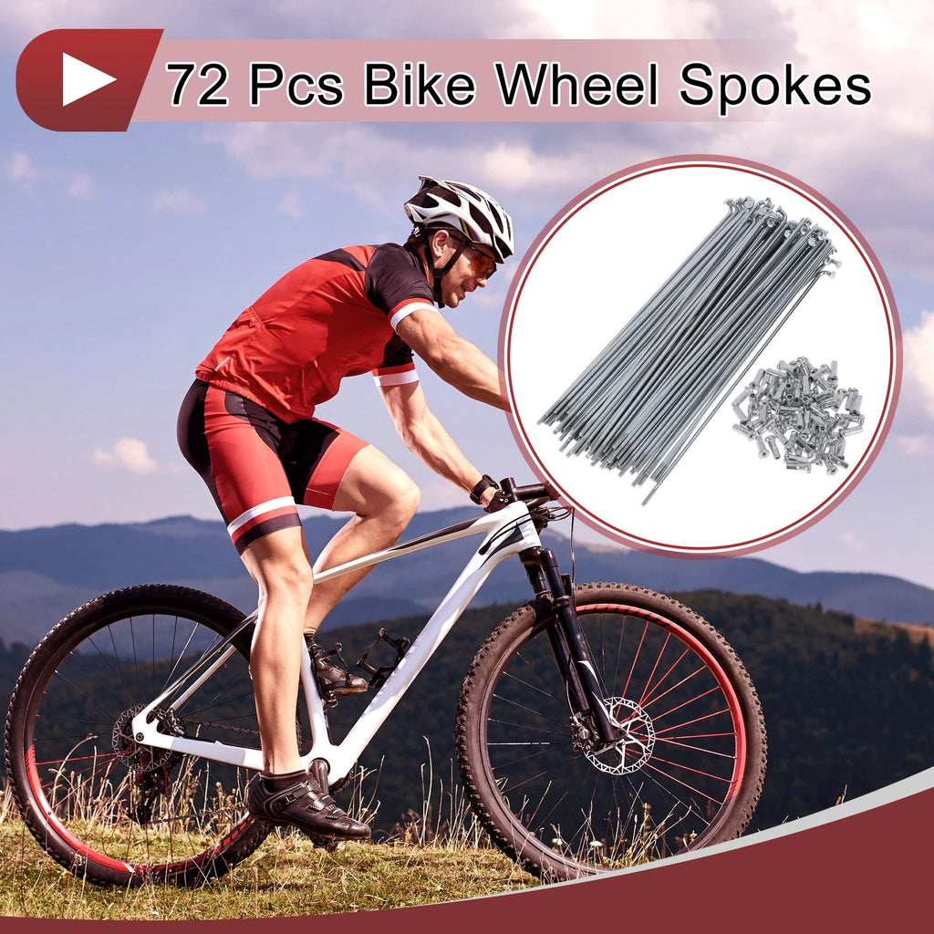 Bicycle Wheel Spokes Replacement Set for 14G 138mm Carbon Steel Galvanized