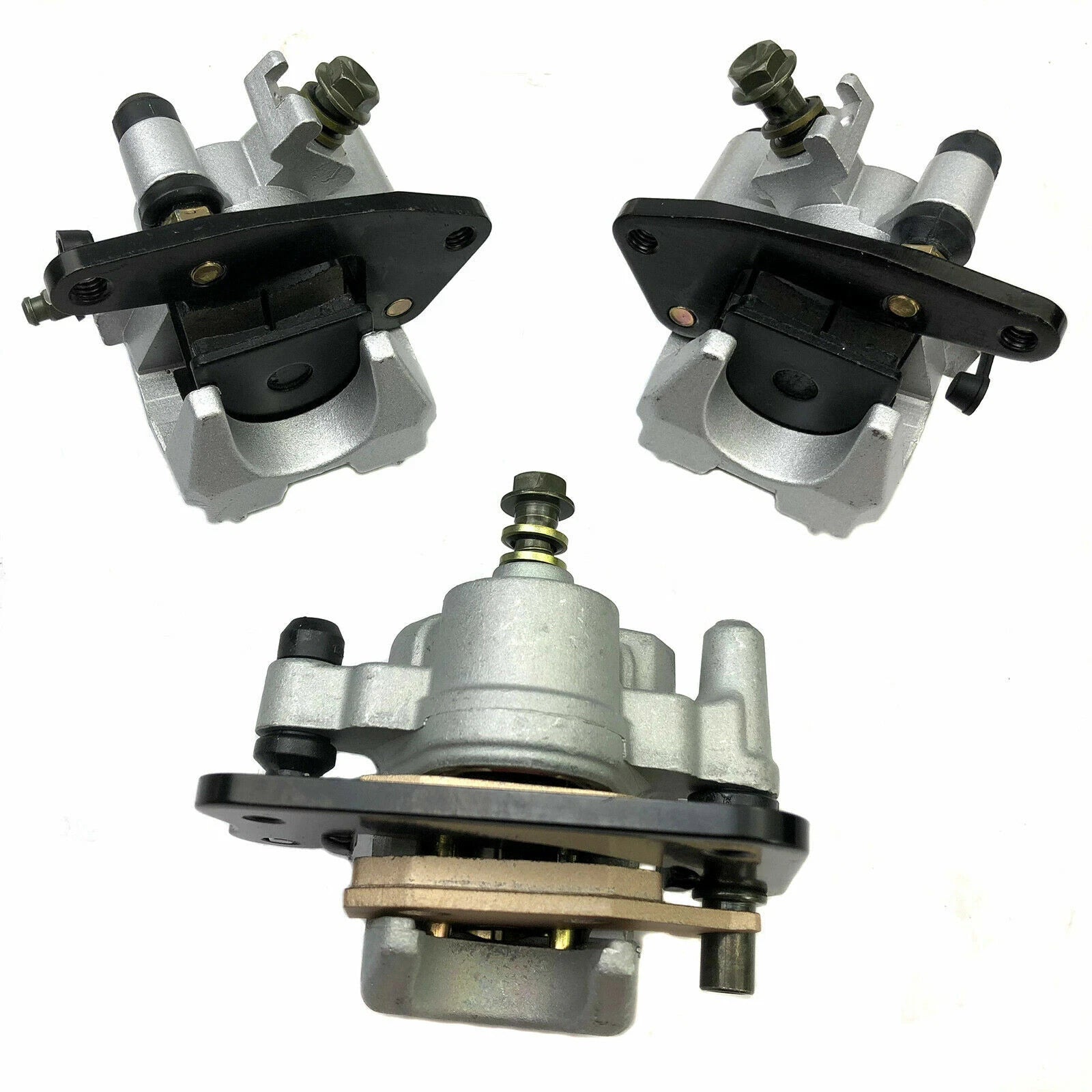 Front & Rear Brake Calipers w/Pads for Yamaha Kodiak 450 YFM450FA (2005–2006)
