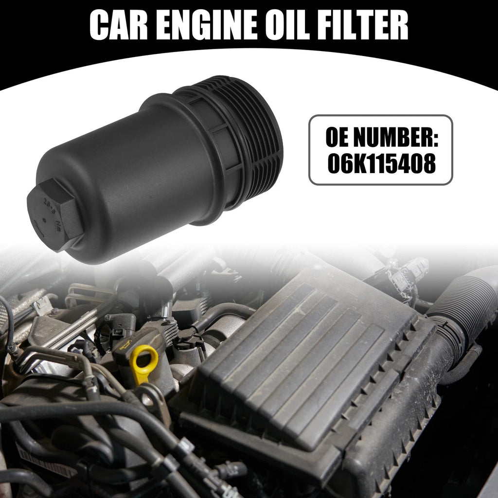 Engine Oil Filter Housing Cap Cover Replacement for Volkswagen Audi (2010–2018)