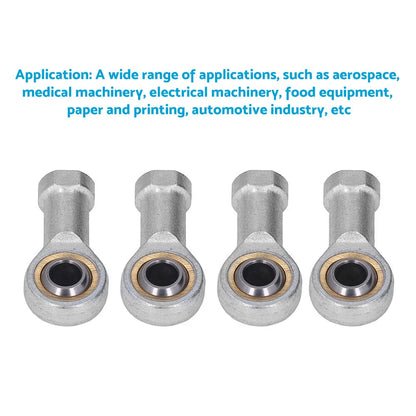 10x Zinc 6mm Female Spherical Plain Rose Joint Bearing Left Hand Threaded