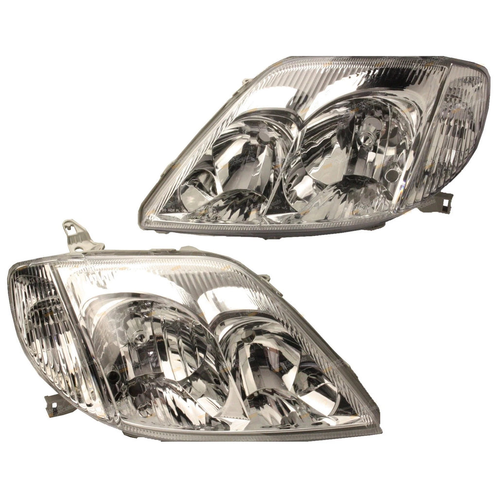 Headlights Pair LH+RH for Toyota Corolla (2001–2007)
