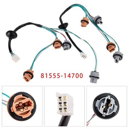 2Pcs Rear Tail Light Lamp Socket Harness For 1997-1998 Toyota Supra 81555-14700