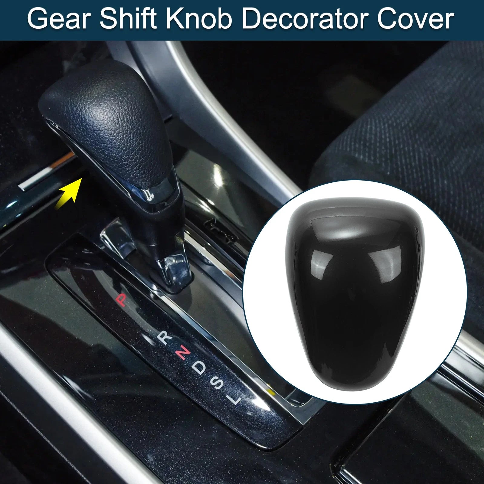 Gear Shift Knob Cover for Honda Accord 2013–2017 Black Console