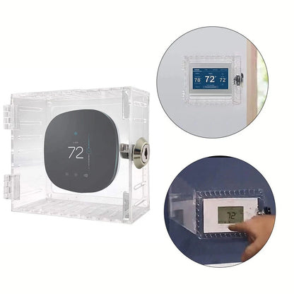 Clear Acrylic Lock Box for Thermostat (Resistant to Yellowing)