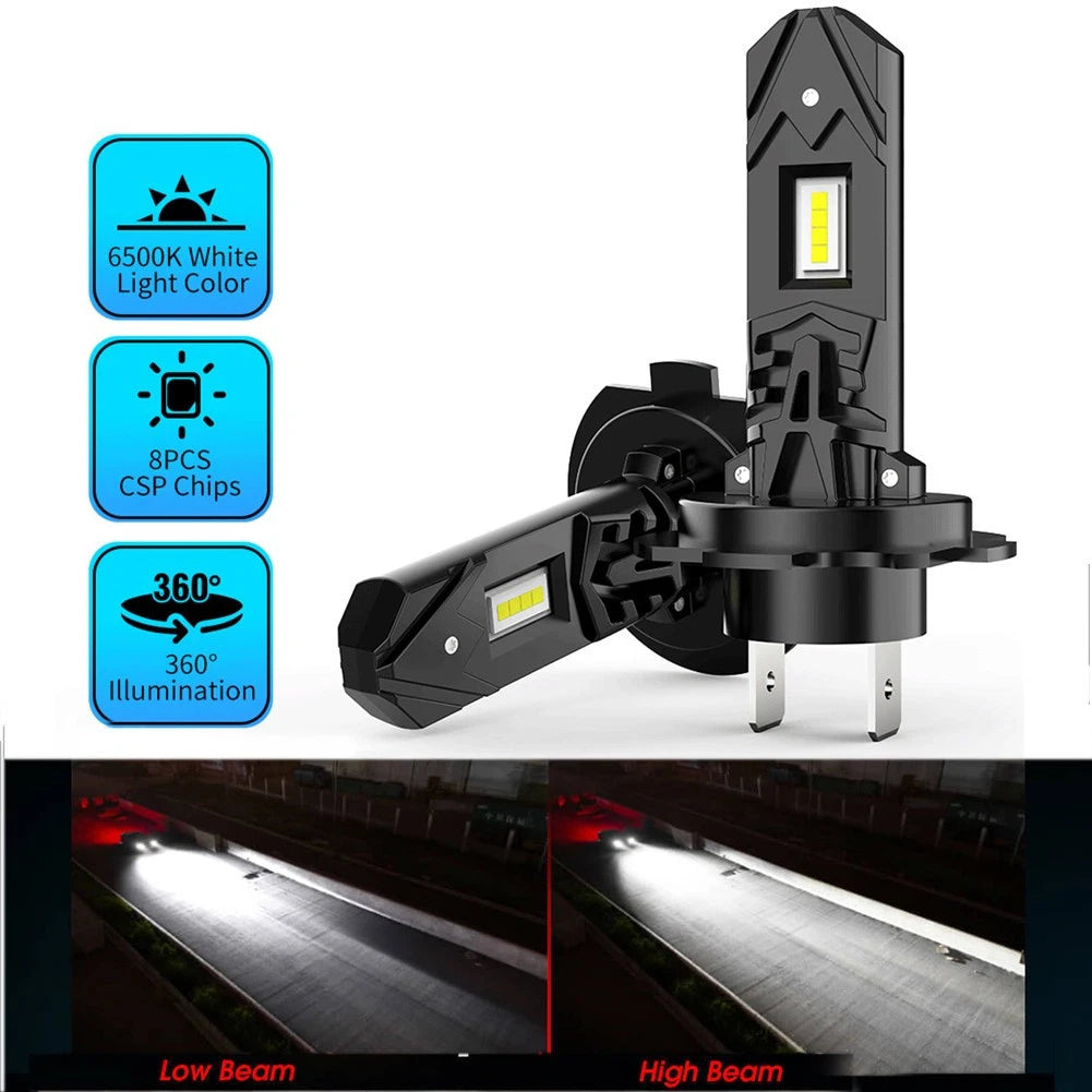 2X H7 LED Headlight Bulb Conversion Kit for (6500K)