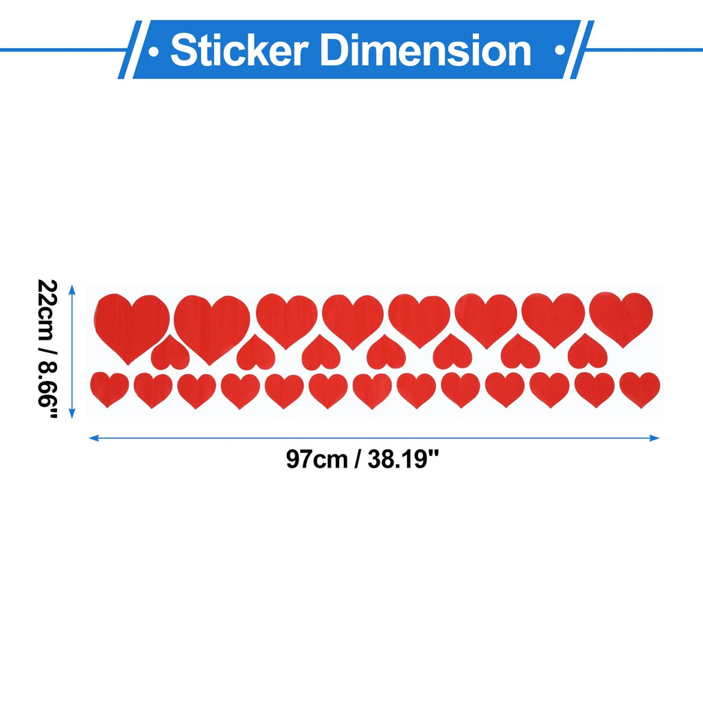 Heart Pattern Car Bumper Sticker Decal for All Makes and Models (1997–2023)