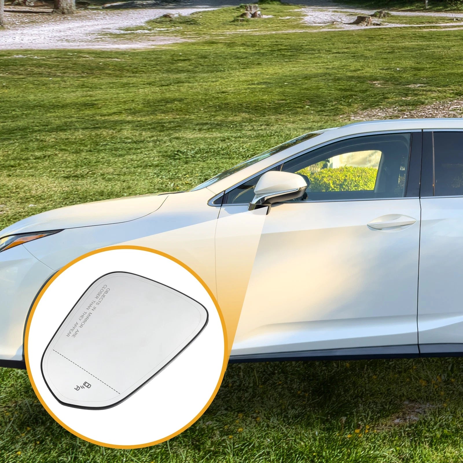Right Side Rear View Mirror Glass Replacement for Lexus RX350 (2016–2022)