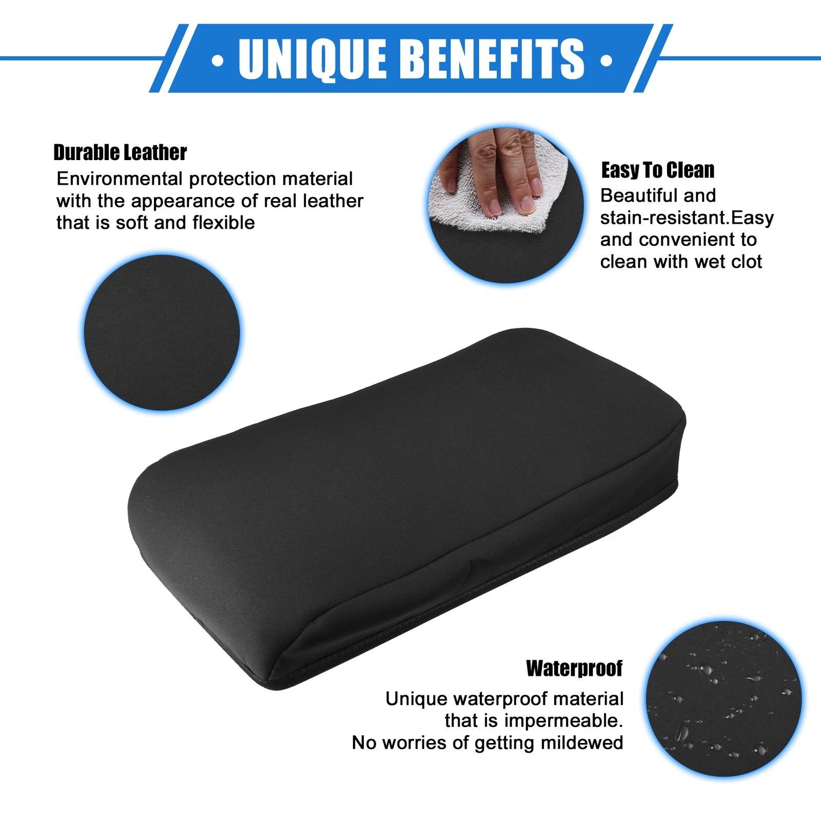 Armrest Protector Cover Pad for Chevy Colorado (2015–2022) Black