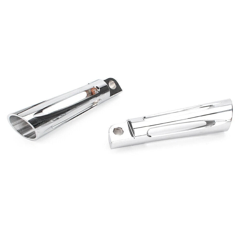 Chrome Front Foot Pegs & Pedal Pads for Harley Touring Road King (1991–2015)