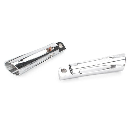 Chrome Front Foot Pegs & Pedal Pads for Harley Touring Road King (1991–2015)