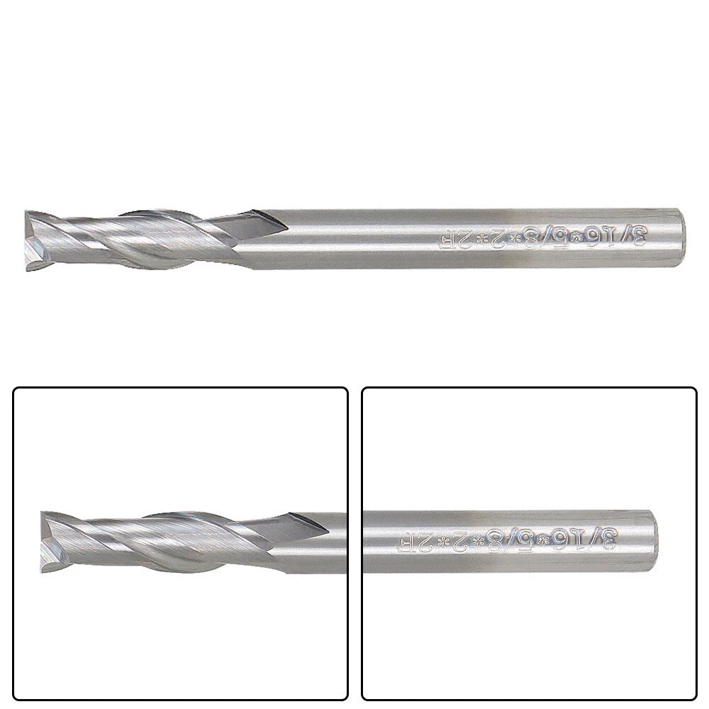 5 Pcs 3/16" 2 Flute Carbide End Mill for