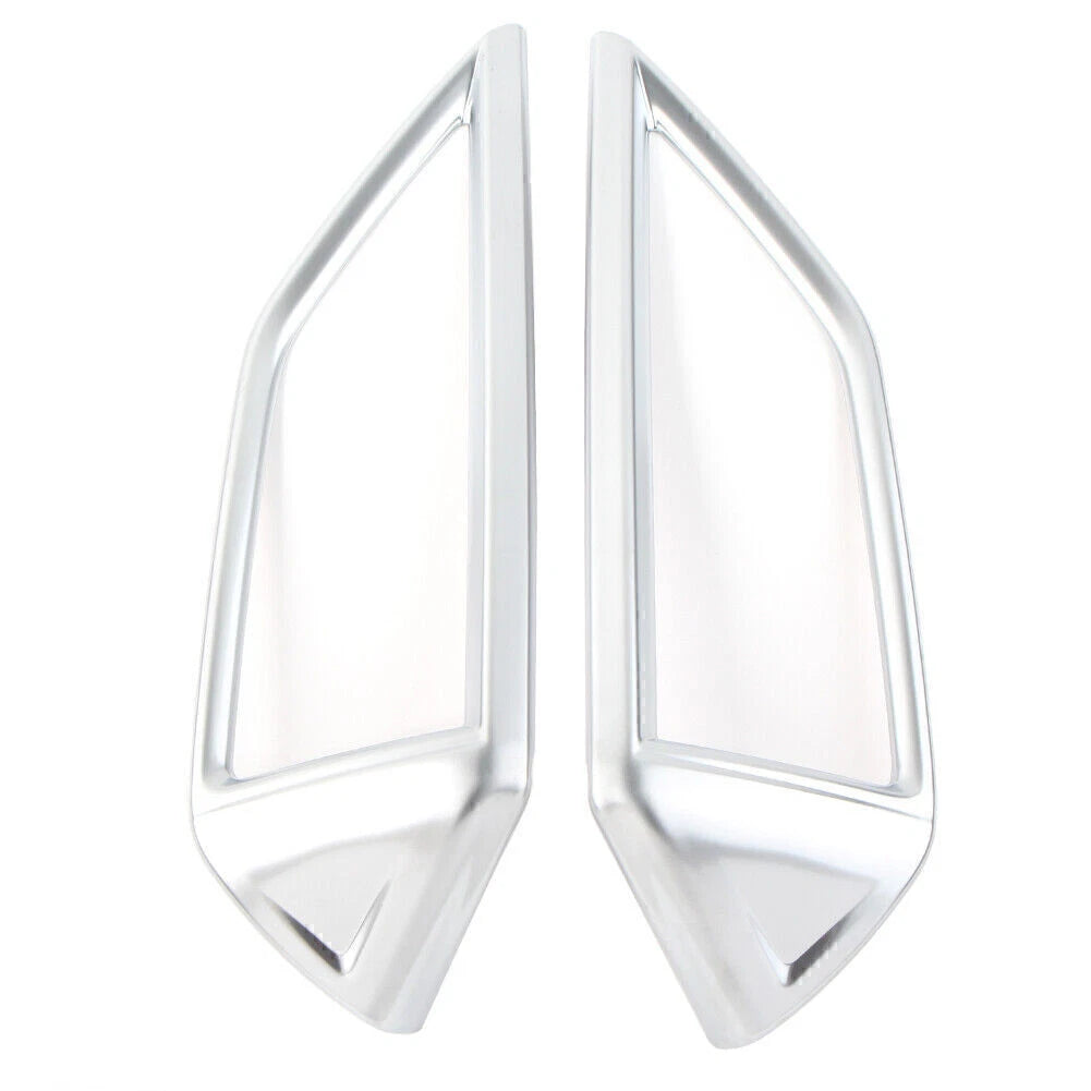Front Middle Air Vent Trims Cover Fit Subaru Forester 2019-2022 Matte Silver LHD