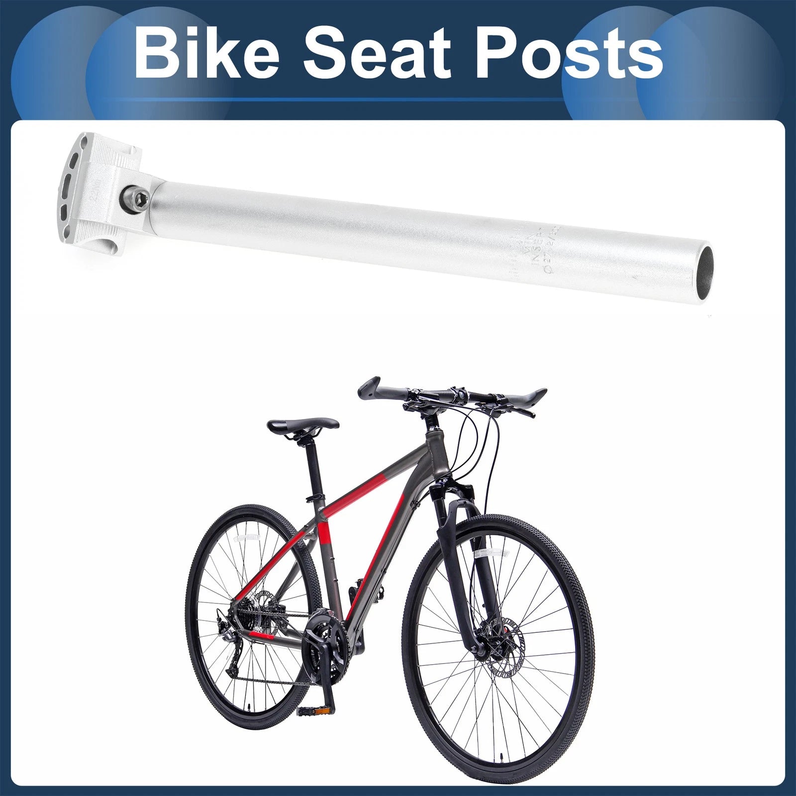 Seat Post 27.2mm Adjustable with Fixing Clip for Bike (Universal 2000–2025)