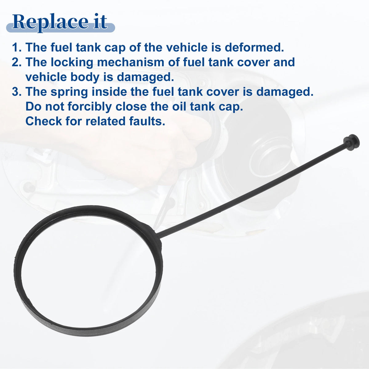 3 Pcs Fuel Tank Cap Tether Rope for BMW X6 (2008–2018) No. 16117222391