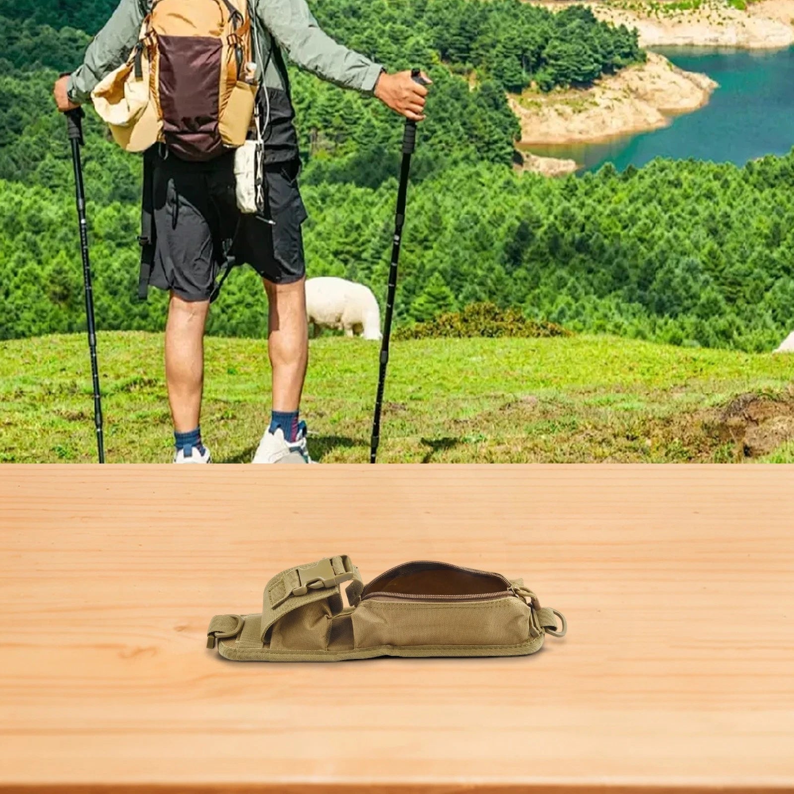 2X Backpack Strap Tool Bag for Hiking Camping Travel Accessories