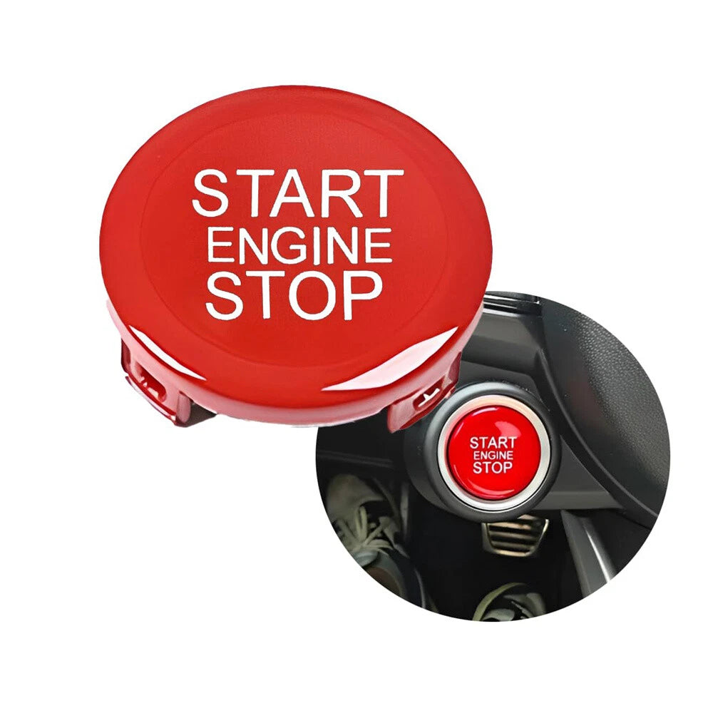 Red Engine Start Stop Button Cover Trim For Alfa Romeo Giulia Stelvio 2017-2022