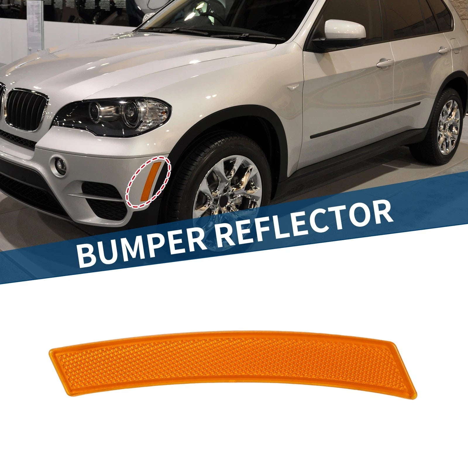 Bumper Reflector for BMW X3 E83 (2007–2010) Front Left USA Models